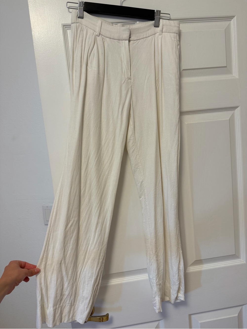 Abercrombie & Fitch Sloane Low Rise Linen Blend Pants